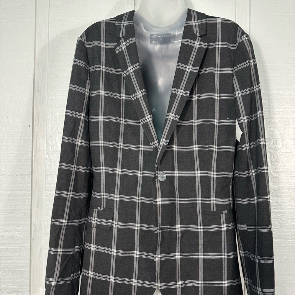 ASOS Men’s Black and White Window Pane Blazer Size 42R NWOT - Picture 3 of 7